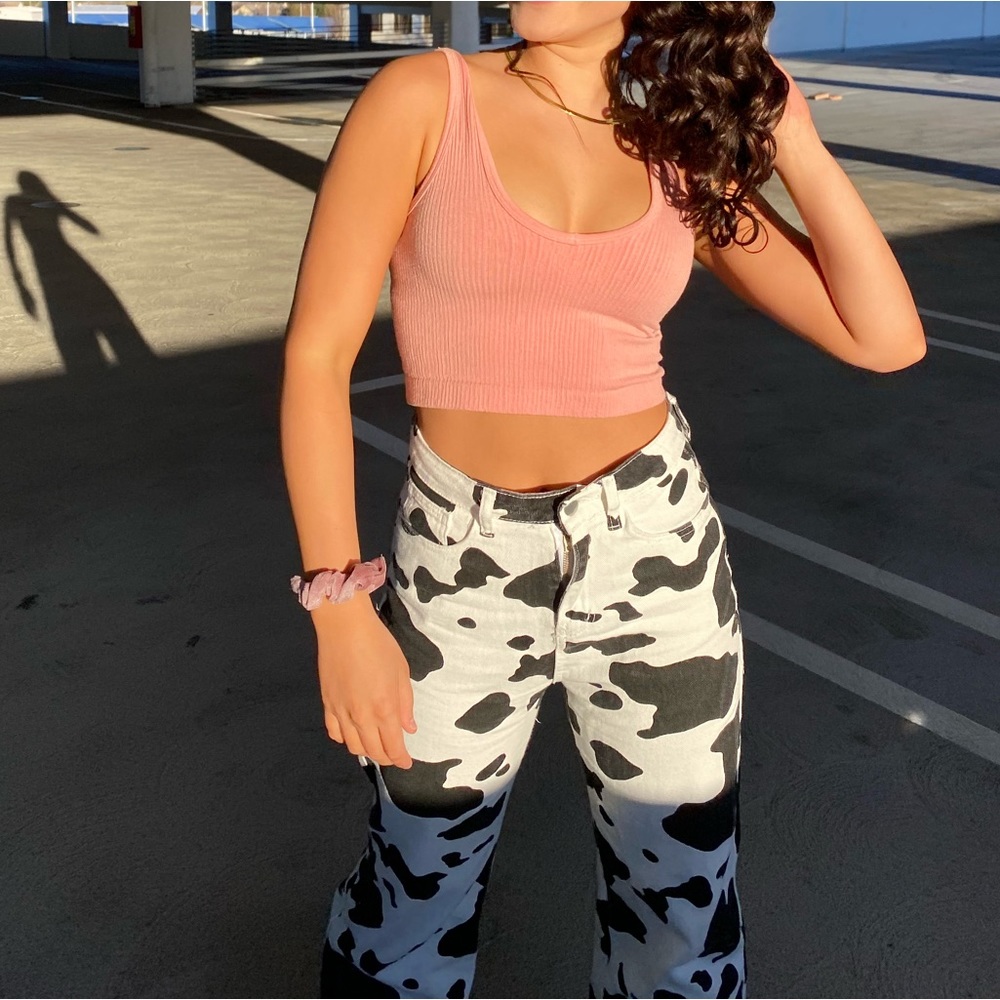 Cow Print Shein Pants